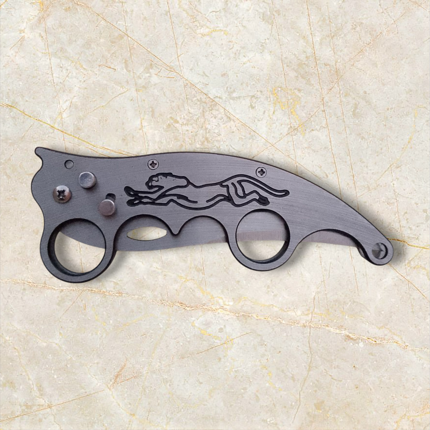"Button-Activated Folding Knife"