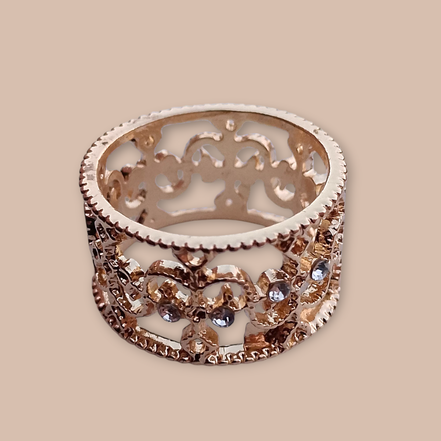"Trendy 11-Piece Challa Rings – Mixed Metal Tones (Gold, Copper, Black) for Girls & Women"