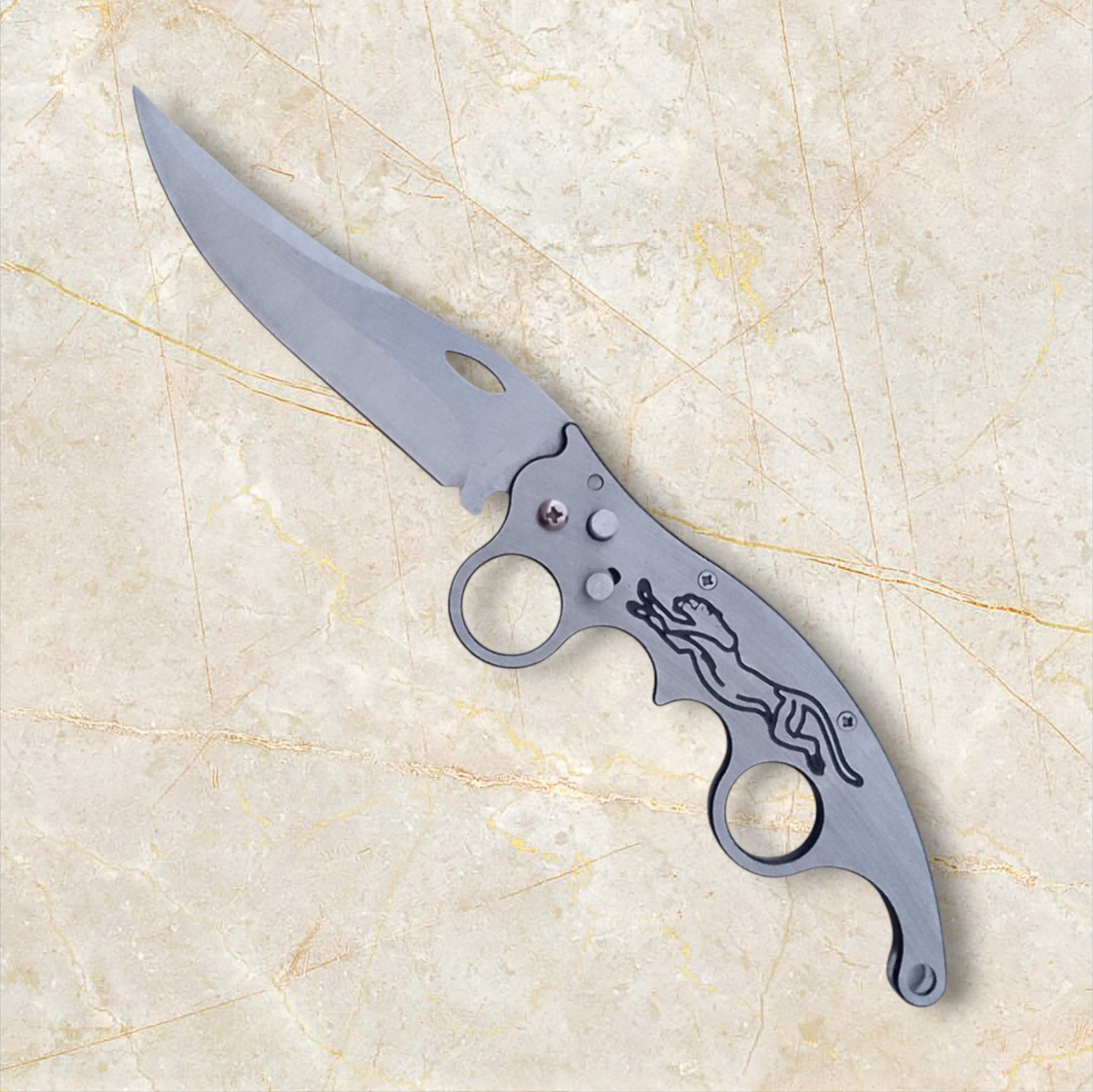 "Button-Activated Folding Knife"