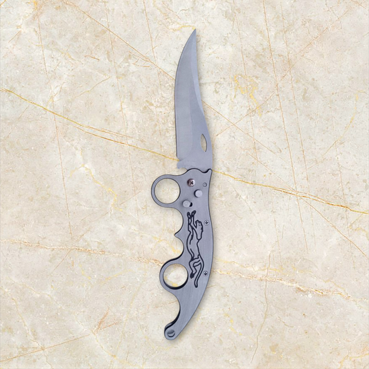 "Button-Activated Folding Knife"