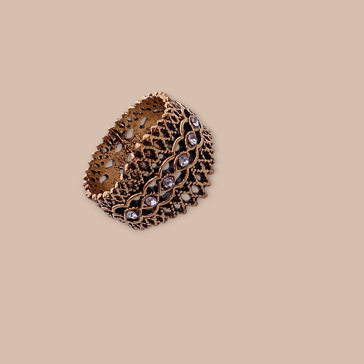 "Trendy 11-Piece Challa Rings – Mixed Metal Tones (Gold, Copper, Black) for Girls & Women"